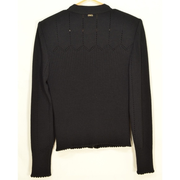 St John Sport Marie Gray jacket M black zipper fro - Picture 5 of 8